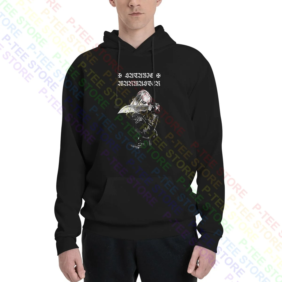 Плотная толстовка с капюшоном в виде червей и волка