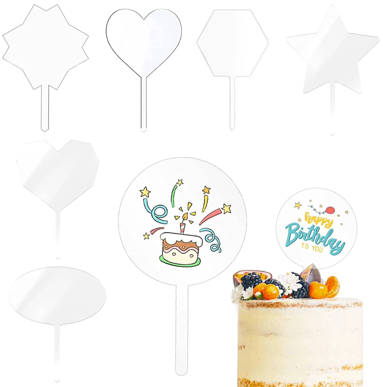 Искусственный Топпер для торта сделай сам искусственный кекс акриловая карточка