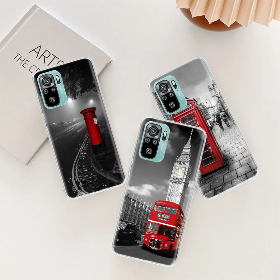 london bus england telephone Phone Case For Xiaomi Redmi 10 Prime 10A 10C 10X 9A 9C 9T 8A 7A 6A 9 8 7 6 S2 K40 Pro K30 K20 Cover