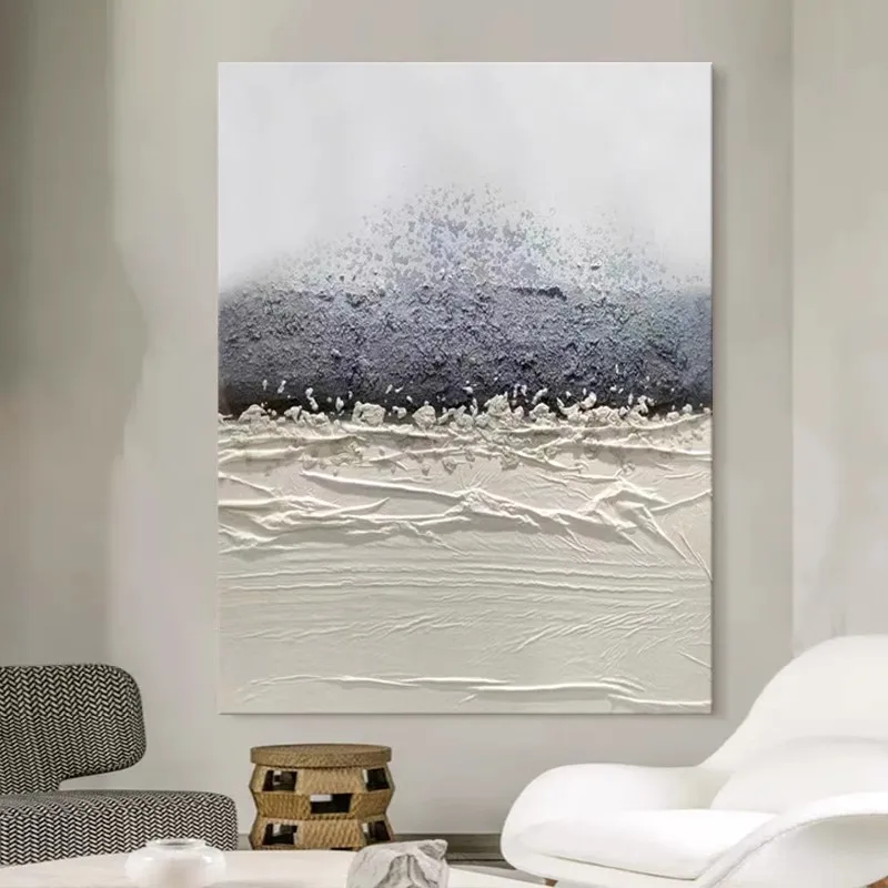 

Palette Knife Oil Painting Canvas Artwork Simple Abstract Wall Art Picture Unframed Thick Acrylic Texture Design Room Aesthetic