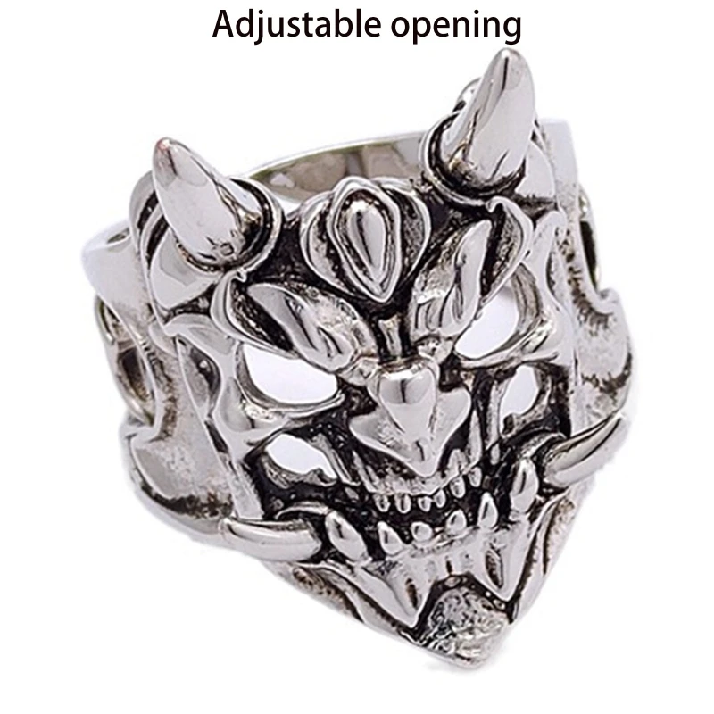 Мужское Винтажное кольцо в готическом стиле серебряного цвета - купить по