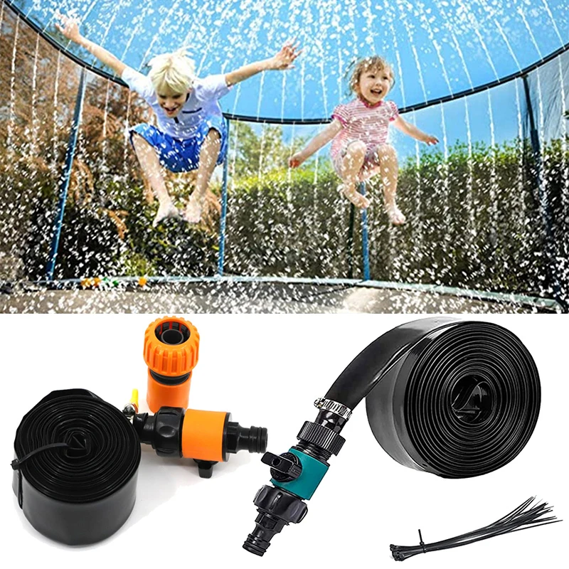 8/12/15m Summer Game Outdoor Water Sprinkler for Garden Jump Multifunctional Trampoline Sprinkler Trampoline Sprinkler for Kids