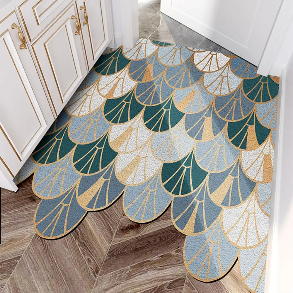 

Floor Mat Living Room Bathroom Carpet Kitchen Hallway Entrance Door Mat Anti-slip Custom PVC Waterproof Home Carpet