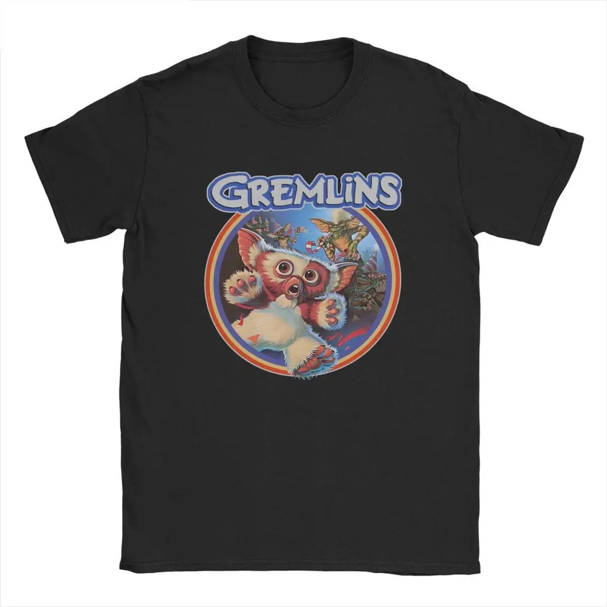 

Gremlin 84 Men T Shirt Gizmo 80s Movie Mogwai Monster Horror Retro Tees Short Sleeve T-Shirt Cotton 4XL 5XL 6XL Clothes