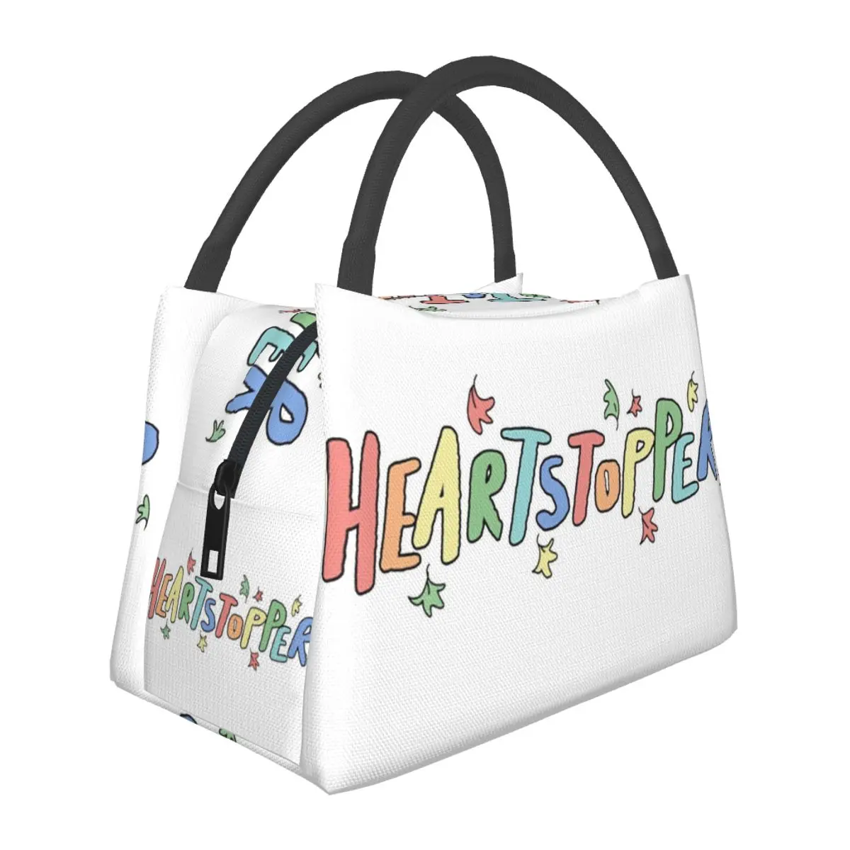 

Color Of Heartstopper Lunch Bag heart love logo cute comic Lunch Box School Cooler Bag Portable Insulated Thermal Tote Handbags