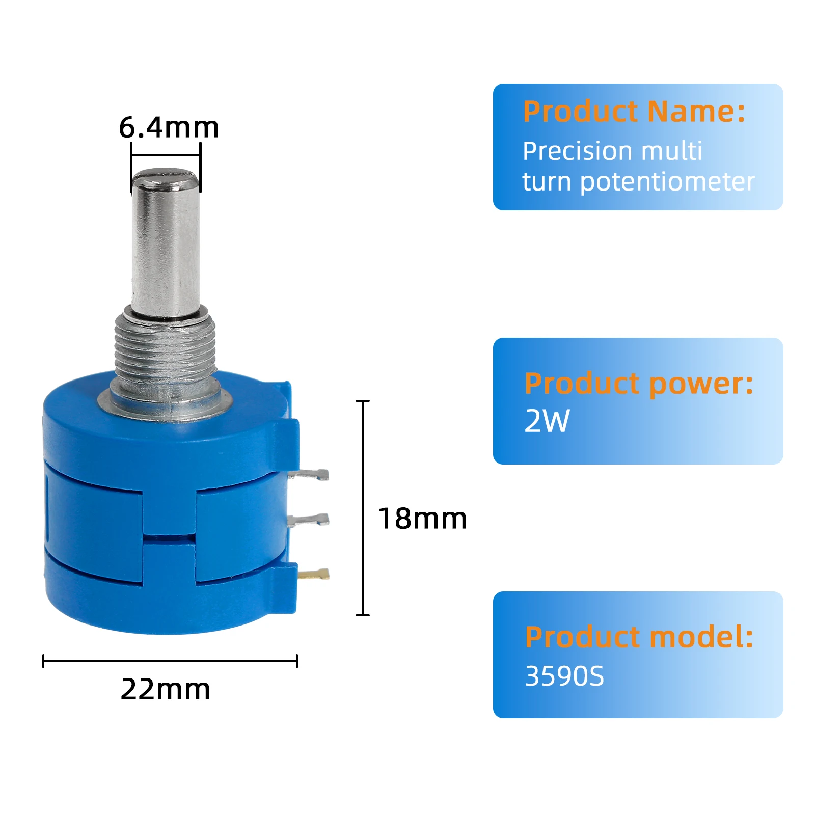 3590s потенциометр многооборотный проволочный 100R 200R 500R 1K 2K 5K 10K 20K 50K 100K