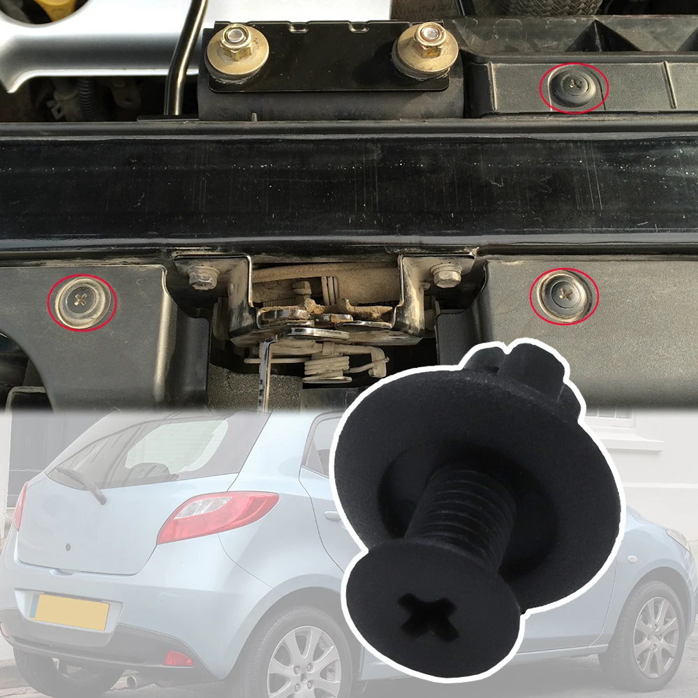 50 шт. для Mazda 2 DE DH 2007 2008 2009 - 2012 2013 Mazda2 Автомобильная подкладка грязезащитный винт бампер Фиксатор заклепки зажимы для багажника