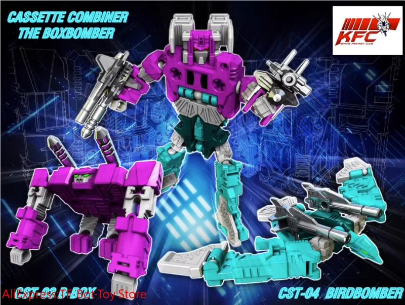 

【IN STOCK】KFC TOYS Transformation KFC CST-03 CST-04 Squawkbox CASSETTE COMBINER THE BOXBOMBER Action Figure Toys