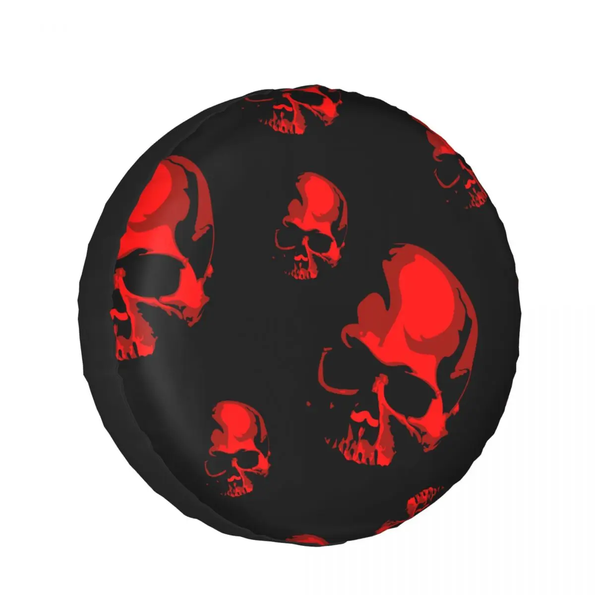 

1PC Car Spare Tire Cover Haloween Scary Skull Polyester Auto Wheel Tire Storage Bag Vehicle Tyre Dust-proof Protector