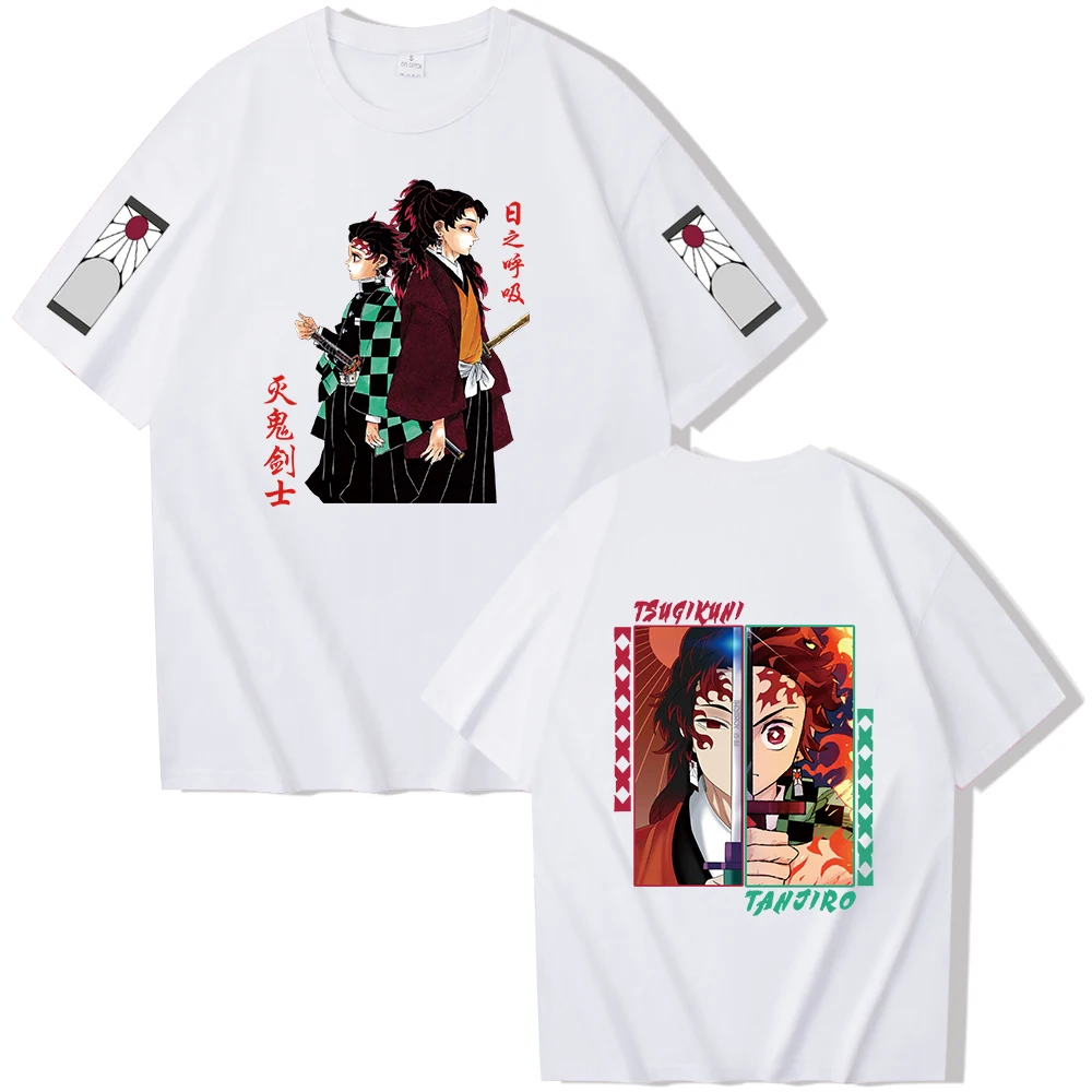 

Anime Demon Slayer T-Shirts Inosuke Oversized T-shirt Summer Round Neck Short Sleeves Cotton T-shirts Casual Y2k Men Women Shirt