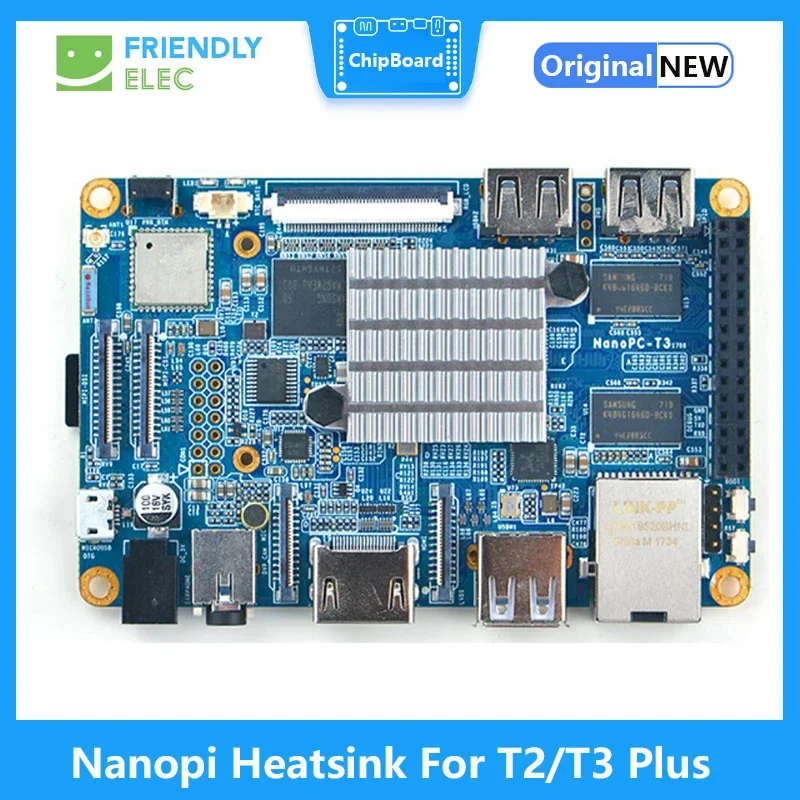 Алюминиевый радиатор Nanopi с отверстиями для ушей подходит NanoPC-T2/ NanoPC-T3 30*28*15 мм