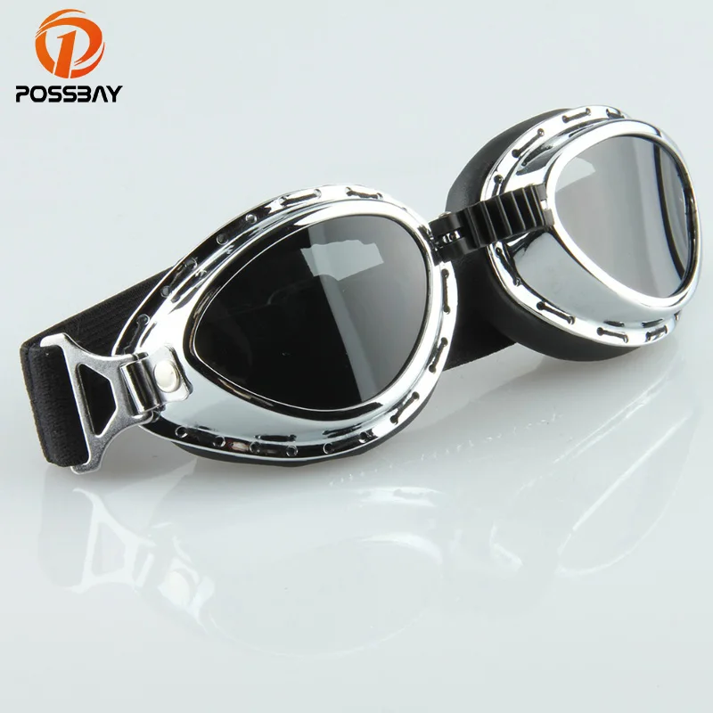 

POSSBAY Gafas Pilot Glasses oculos Motocross Goggles Motorcycle Snowboard Skate Ski Goggles Helmets Glasses Eyewears Cafe Racer