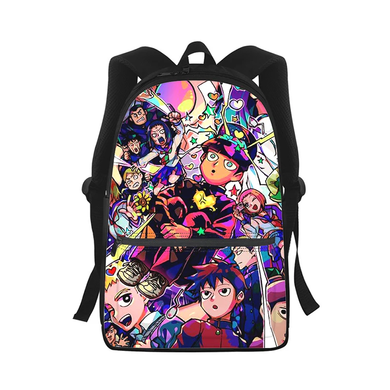 Mob Psycho 100 Anime Men Women Backpack 3D Print Fashion Student School Bag Laptop Backpack Kids Travel Shoulder Bag