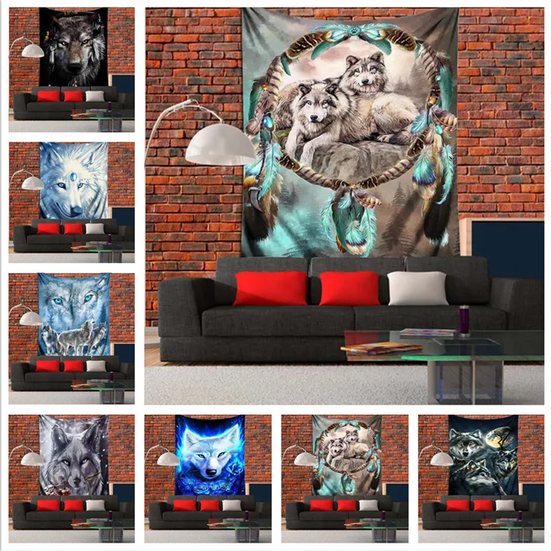 Wolf Tapestry Wild Animals Home Decoration Gift Souvenier Fantasy Wall Art for Bedroom Living Room Dropshipping |