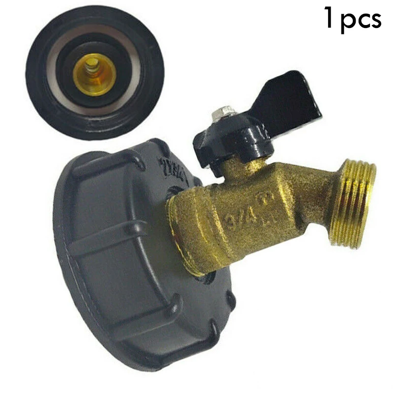 For 275-330 Gallon IBC Tote Tank Adapter 2" Fine BRASS Hose Faucet Valve Tool Garden Irrigation Water Connector |