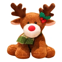 32cm kawaii christmas elk plush toys colorful deer giraffe stuffed soft dolls baby children kids xmas gift room decoration
