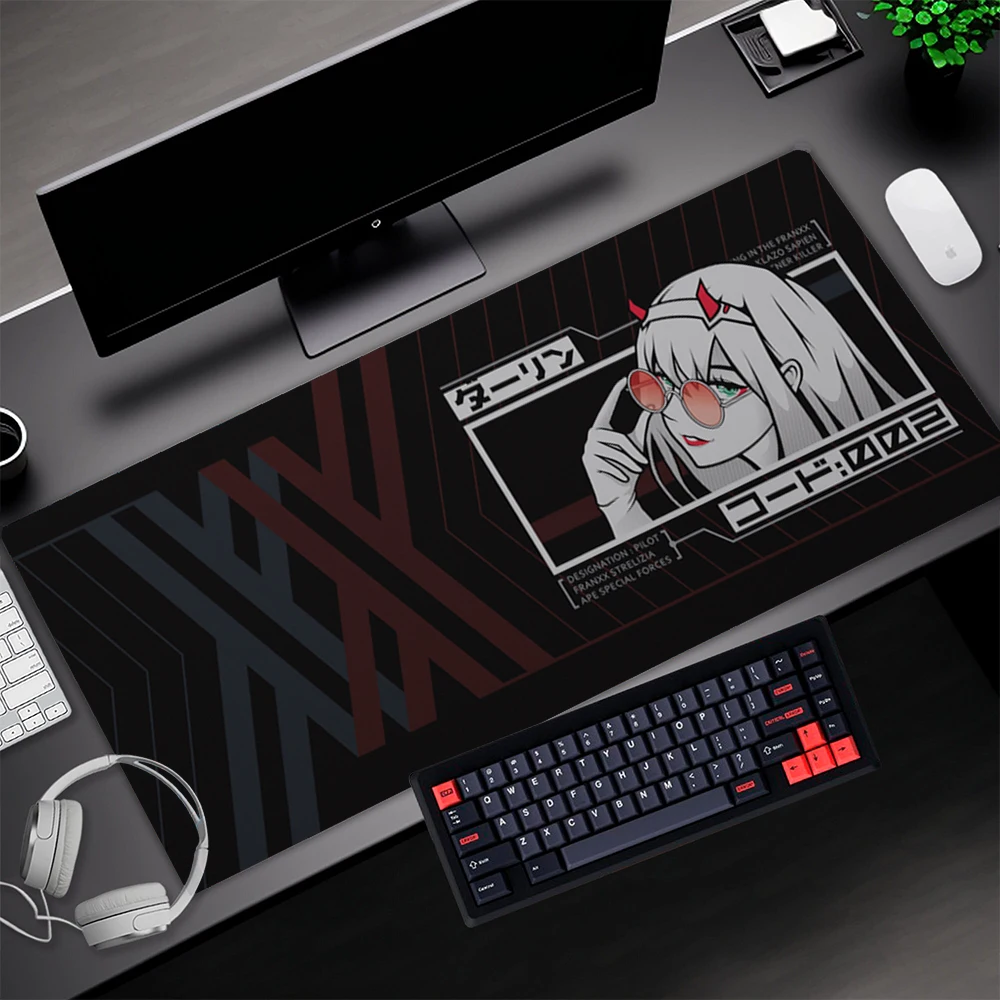 

Darling In The Franxx Mousepad 90x40 120x60 Gamers Anime Rug Mouse Mats Mouse Ped Gamer Deskmat Game White Black Carpet Gaming