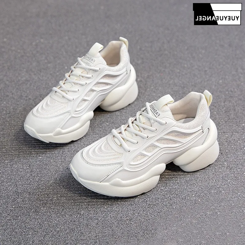 

Shoes Sneakers Womens Korean Style Autumn New Fashion Thick Bottom Height Increasing Vintage Outdoor Female Casual Shoes