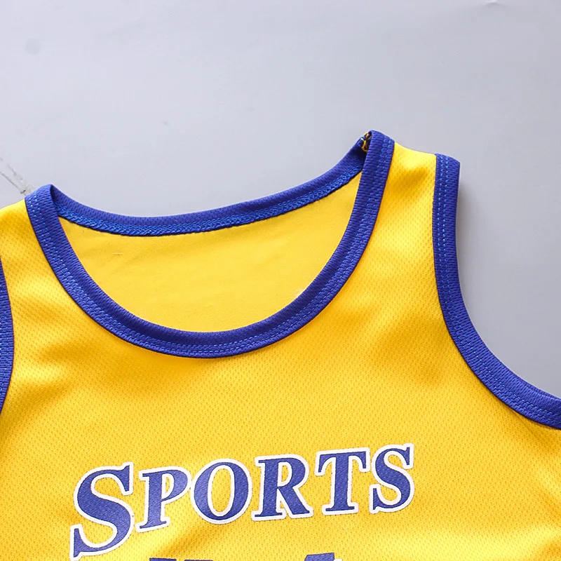 

Children's Clothes Summer Sleeveless Letters Ball Suit Girls And Boys Leisure Sports Vest + shorts 2pcs sets kids