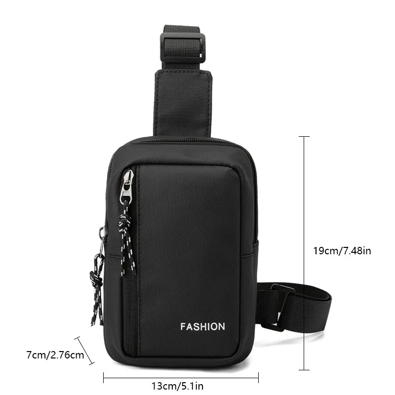 Men Oxford Chest Bags Casual Mini Crossbody Bag Small Men's Shoulder Bag Men Diagonal Small Backpack Messenger Phone Waist Pack