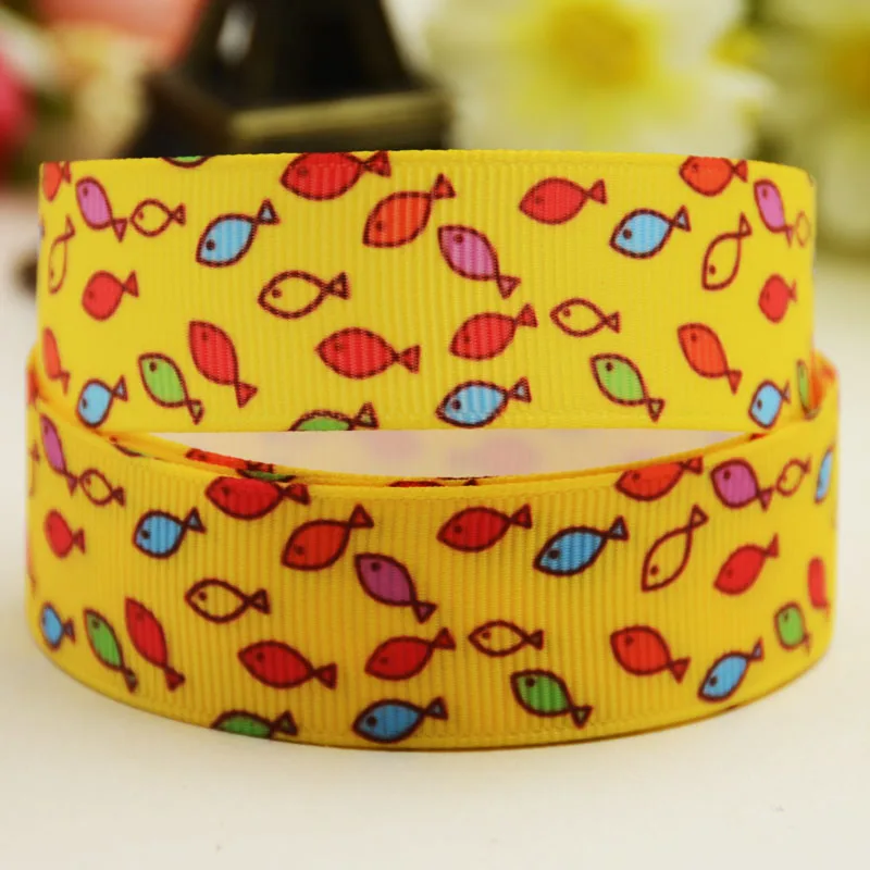 

Репсовая лента с рисунком рыбы, 22 мм, 25 мм, 38 мм, 75 мм, 10 ярдов