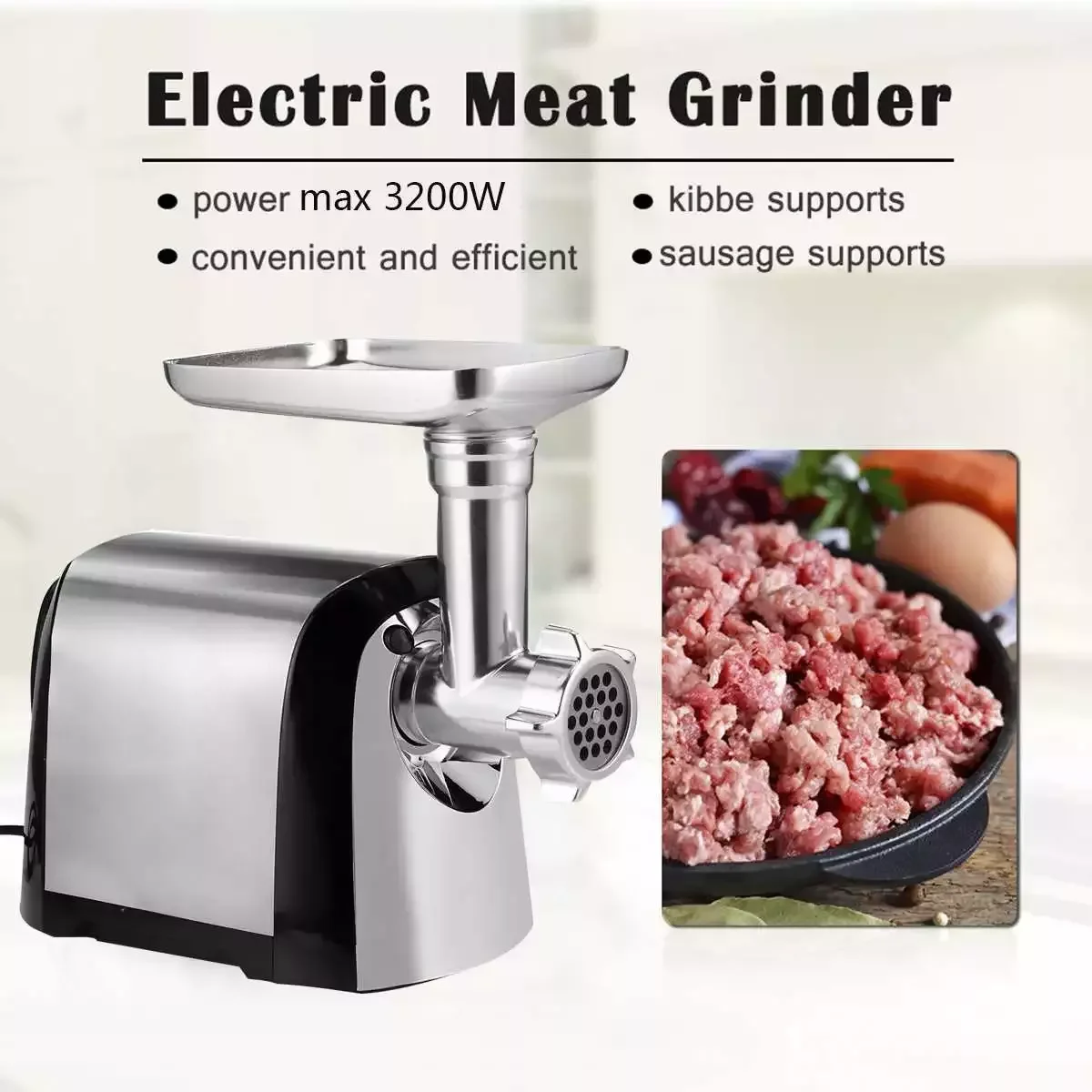 

NEW2023 in Meat Grinder Heavy Duty Stainless steel Chopper Mincer Slicer Stuffer Sausage Maker Meat Slicer air fryer home appl