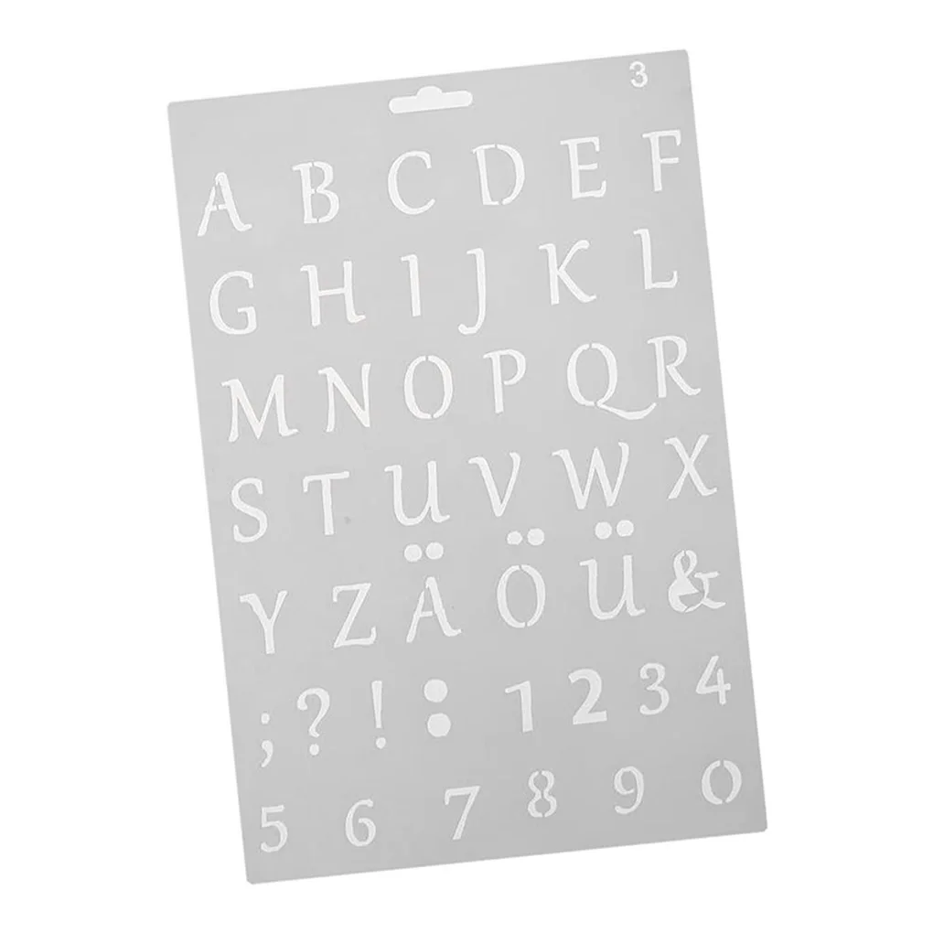 

Drawing Template Plastic Ruler Stencil DIY Painting Board Hollow Album Decor No 17