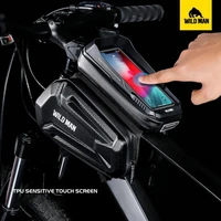 mtb bike top tube bag bicycle saddle bags bike front frame pouch cycling accessories waterproof phone holder pouch accessories