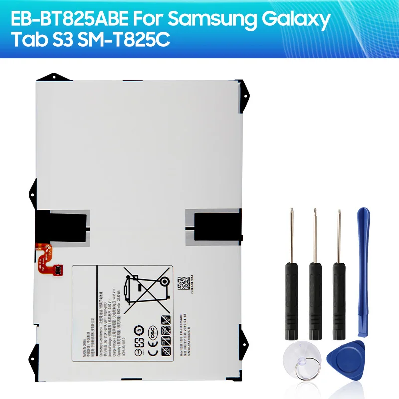 

Replacement Tablet Battery EB-BT825ABE For SAMSUNG Galaxy TabS3 Tab S3 SM-T825C T825C 6000mAh New Battery