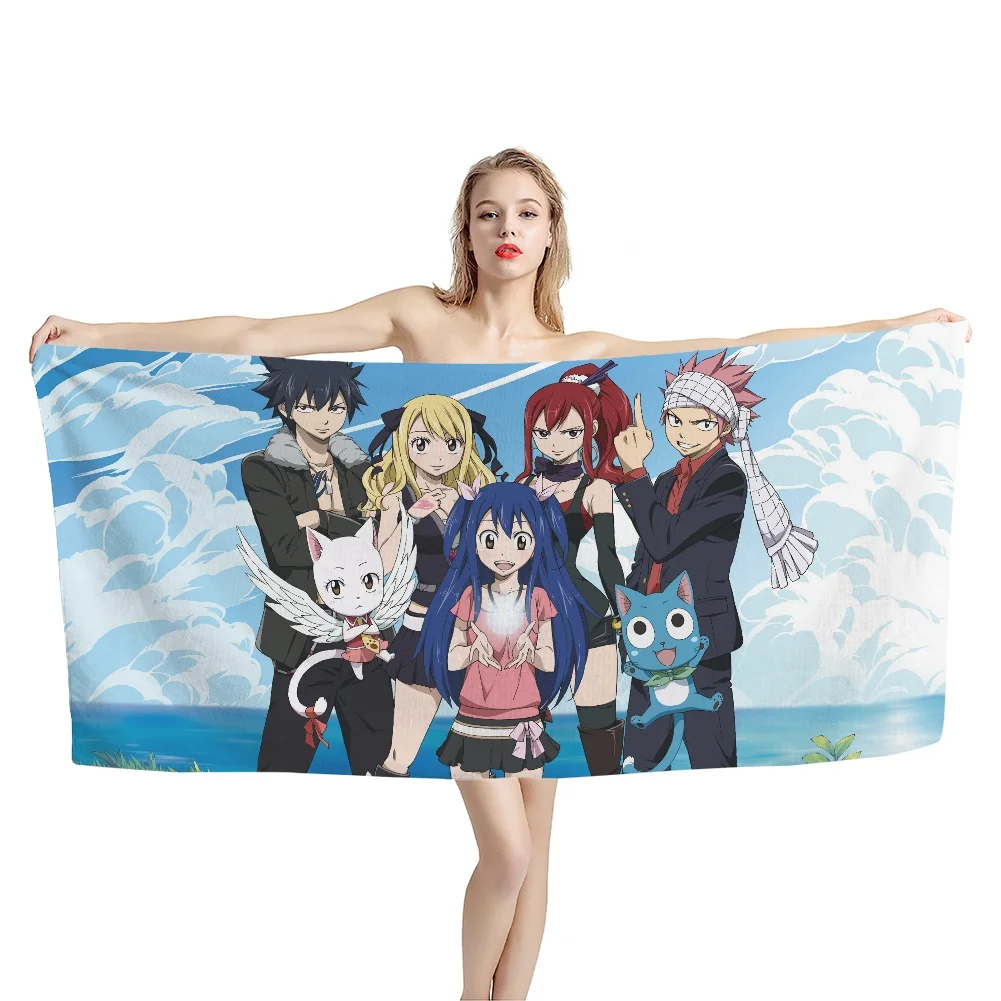 

HYCOOL Anime Fairy Tail Pattern Microfiber Soft Bath Towels Absorbent Quick Dry Travel Beach Swim Towels Camping Sport Toallas