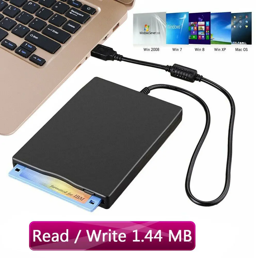 

Portable FDD 3.5″ 1.44MB Data Storage USB Floppy External Floppy Disk Drive
