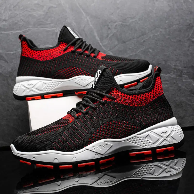 2022 New Men Casual Sneakers Lightweight Breathable Sports Lace Up Tennis Shoes Men's Fashion Trend Vulcanize Shoes