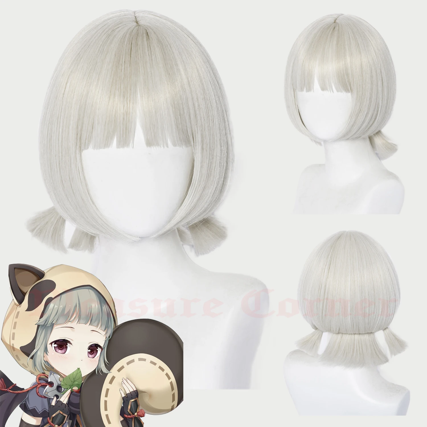 

Genshin Impact Sayu Cosplay Wig Simulated Scalp Heat Resistant Wig Role Playing Carnival Props Accessories SAYU Genshin Hair