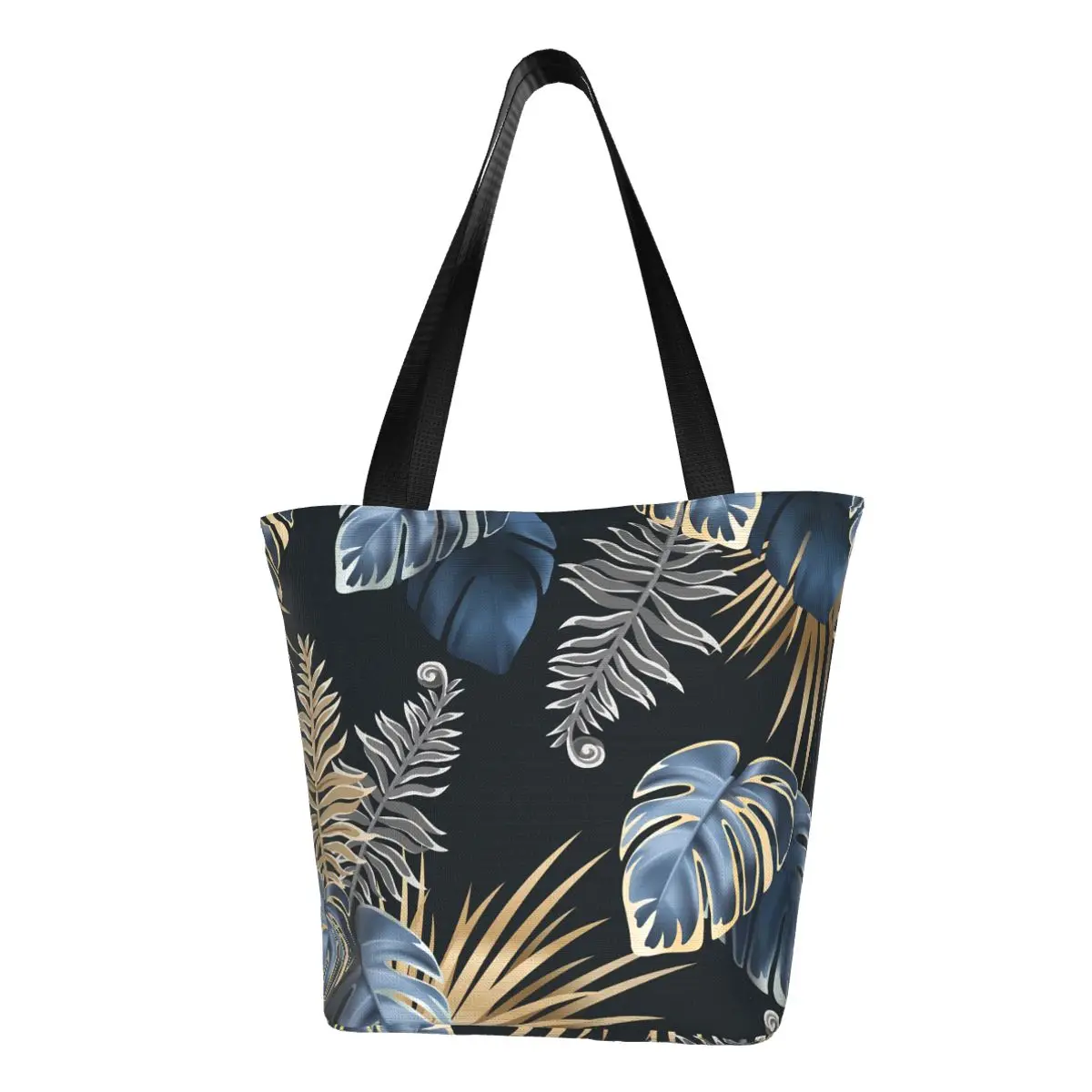 

Сумка для покупок с тропическим растением, сумки для покупок с темными листьями, Женская дорожная сумка-тоут из полиэстера, сумки с принтом Y2k