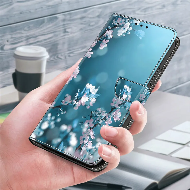 Honor Magic6 4 Lite Play6T Pro 3e Phone Case for Huawei P30 P20 lite Luxury Painted Wallet PU Leather Cover Flip Cases