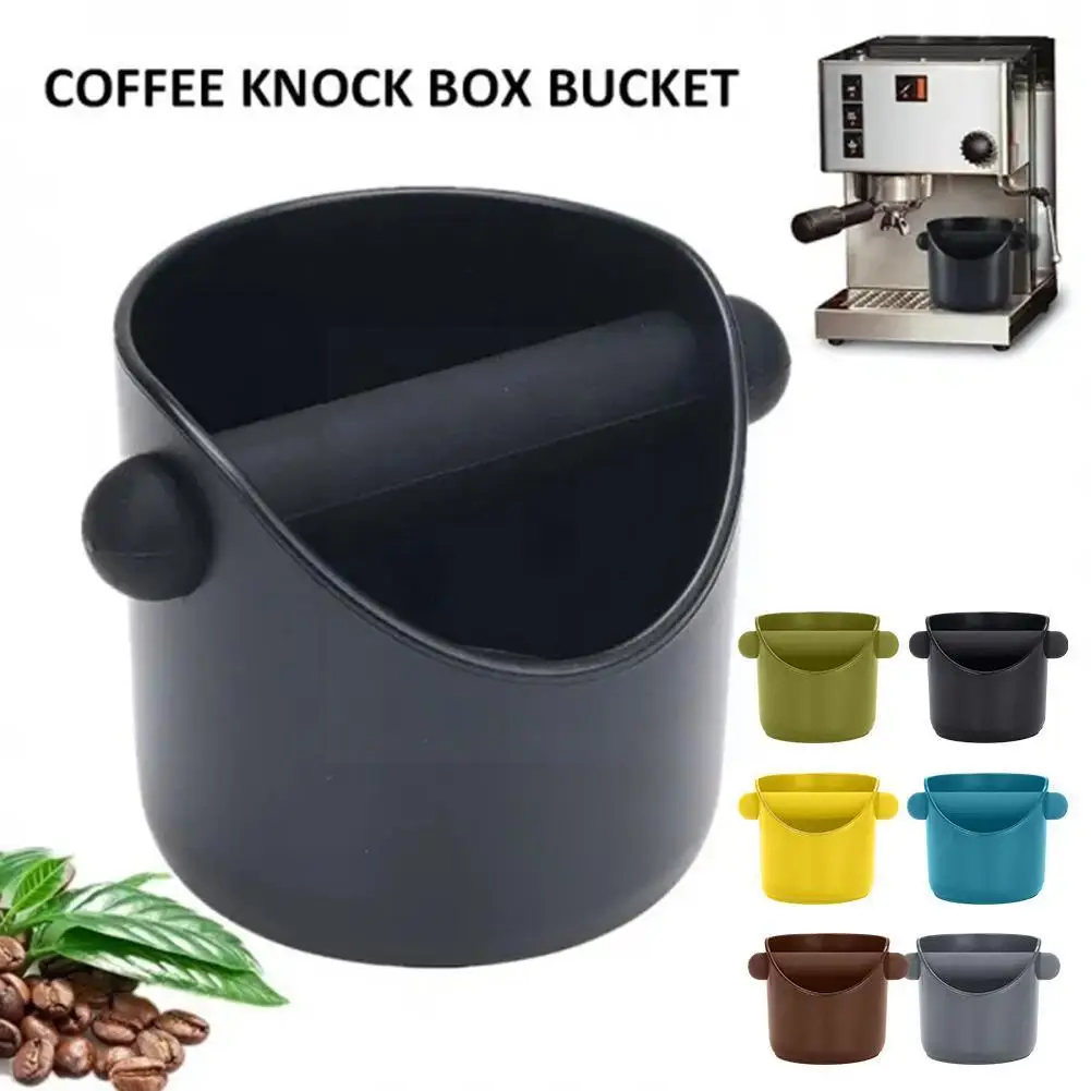 

Coffee Knock Box Shock-Absorbent Espresso Knock Box for Barista Coffee Grind Anti-slip Espresso Dump Bin Grind Waste Bin W4M3