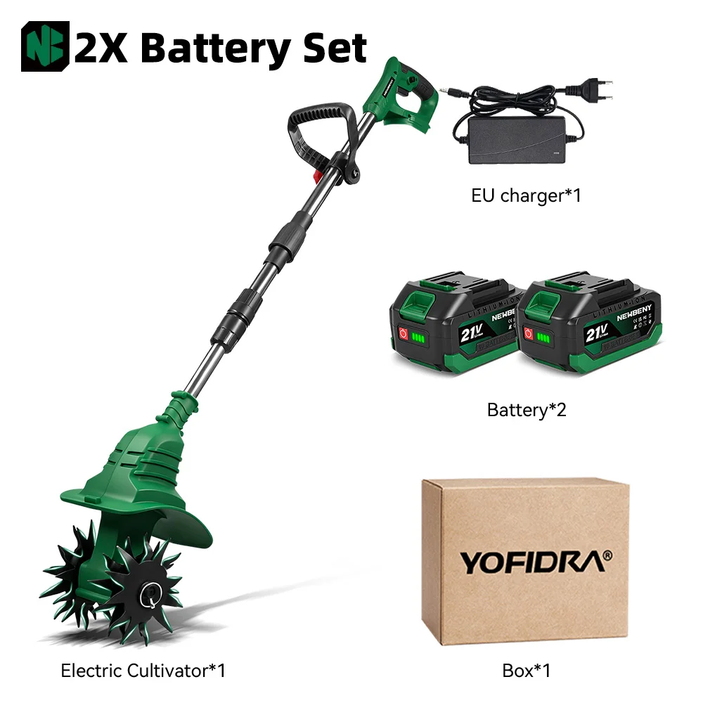 

Беспроводной электрический культиватор NewBeny 1800 Вт 170 мм