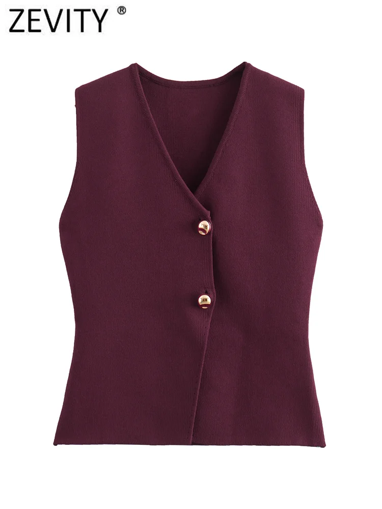 Женская блузка с V-образным вырезом и пуговицами