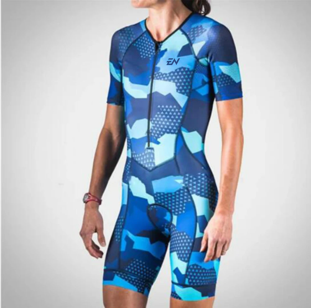 

ENCYMO New Skinsuit One Piece Tights Clothing Cycling Triathlon Skinsuit Sets Maillot Ropa Ciclismo Gel MTB Bicycle Jersey