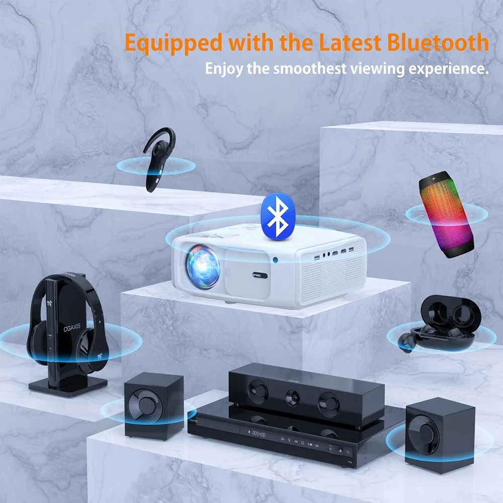 Видеопроектор Wi-Fi Bluetooth портативный проектор WiMiUS 1080p Full HD 8500 люмен ретропроектор с