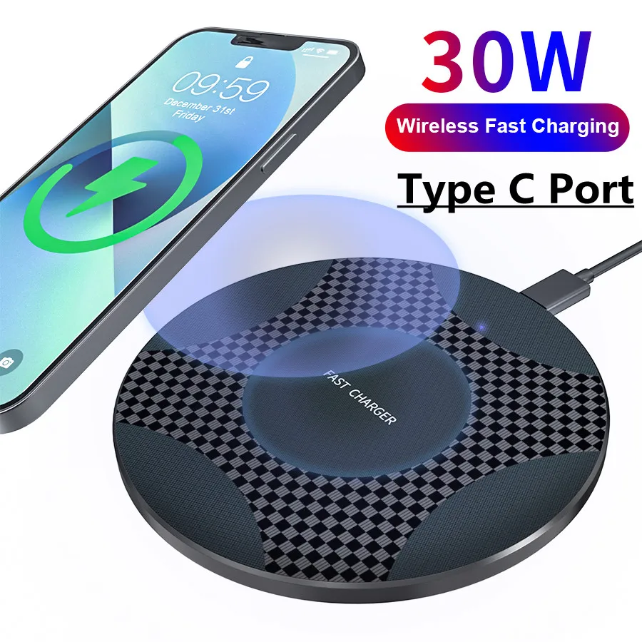 

30W Wireless Charger Pad For iPhone 13 12 11 Pro Max X Xr Xs 8 Fast Charging Station For Samsung S10 note 9 8 Xiaomi Qi Chargers