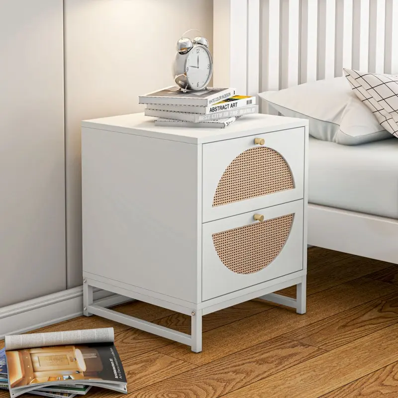 

Nightstand,Side Table with Storage Drawer - White