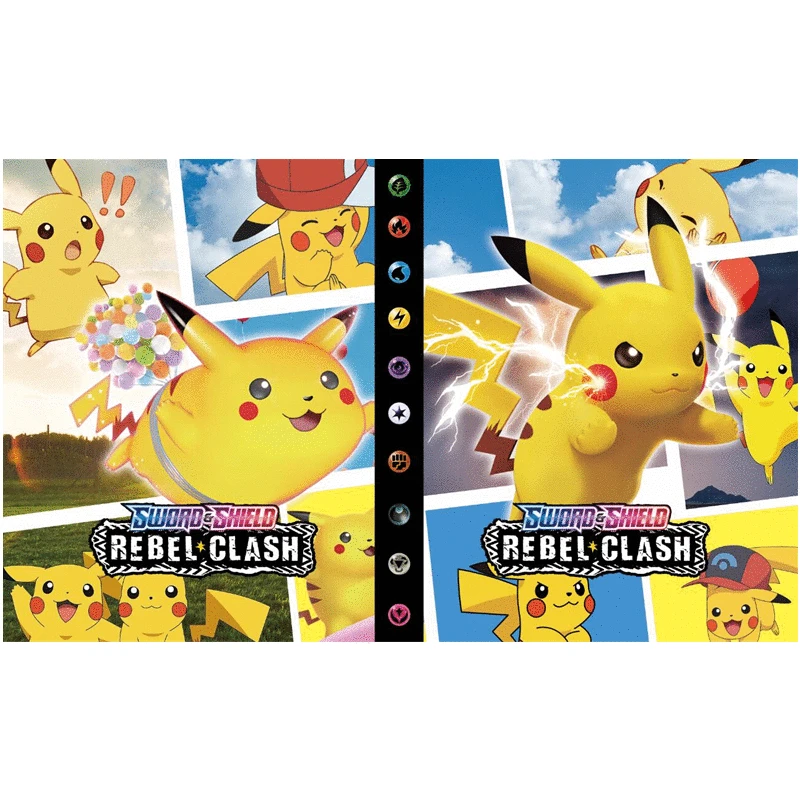 

New 3D 240Pcs Pokemon Cards Album Book Detective Pikachu Game Vmax Gx Ex Card Expand Holder Collect Monster Binder Folder Toys