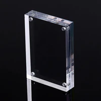 1cm1cm thick high transparent acrylic picture frame display small freestanding polished magnetic clear photo frame home decor
