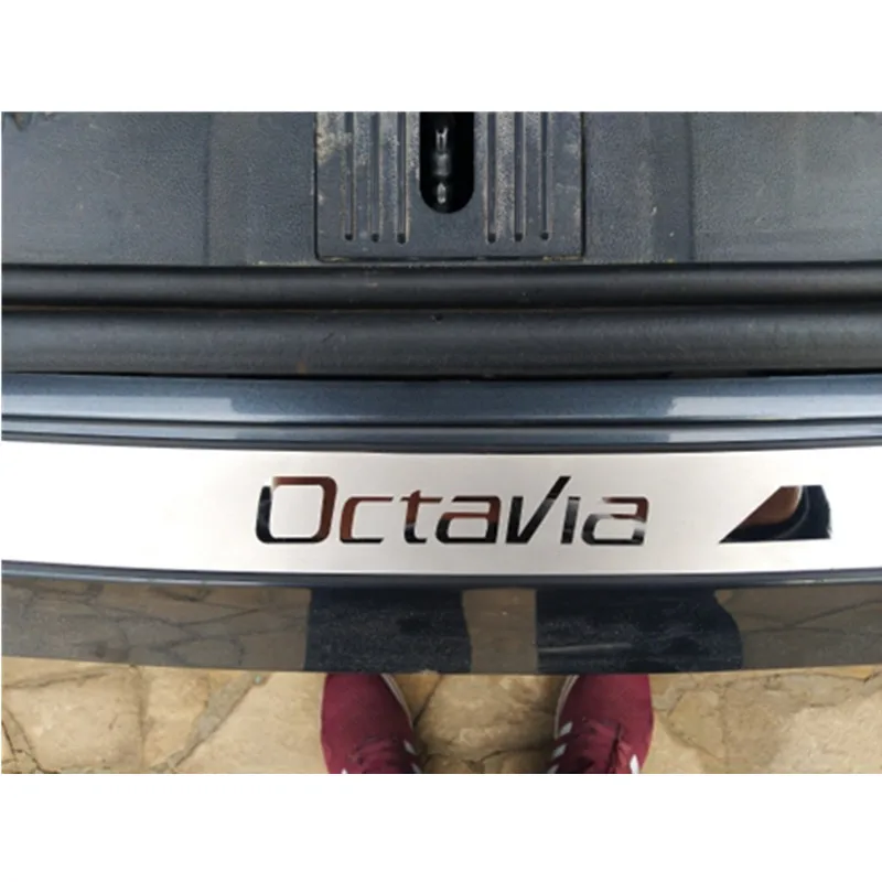 Защитная накладка на задний бампер из нержавеющей стали для Skoda Octavia 2007-2013 A5