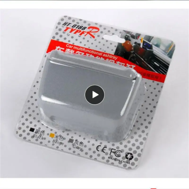 

Подставка для хранения, креативная подвесная полка для автомобиля, черная, бежевая Подставка для хранения на борту, светящаяся пепельница, автомобильные детали, светодиодная пепельница