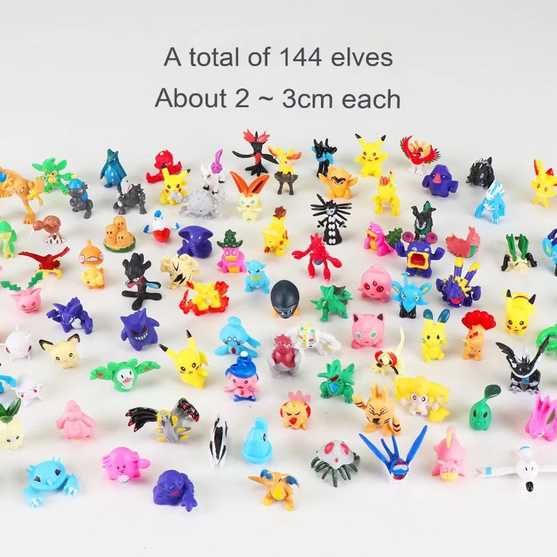 

Экшн-фигурки Takara Tomy Pokemon, игрушки, мини-фигурки, модель, игрушка, Пикачу, аниме, Детская кукла, подарок на день рождения, 2-4 см, 24 шт.