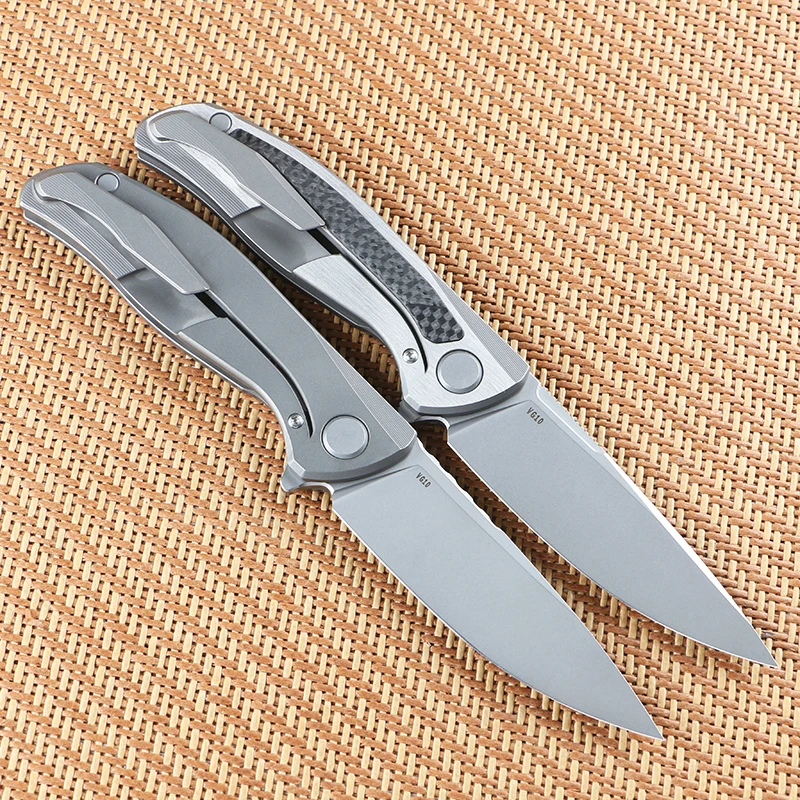 Складной нож с подшипником Green thorn F95NL лезвие VG10 из углеродного волокна + ручка