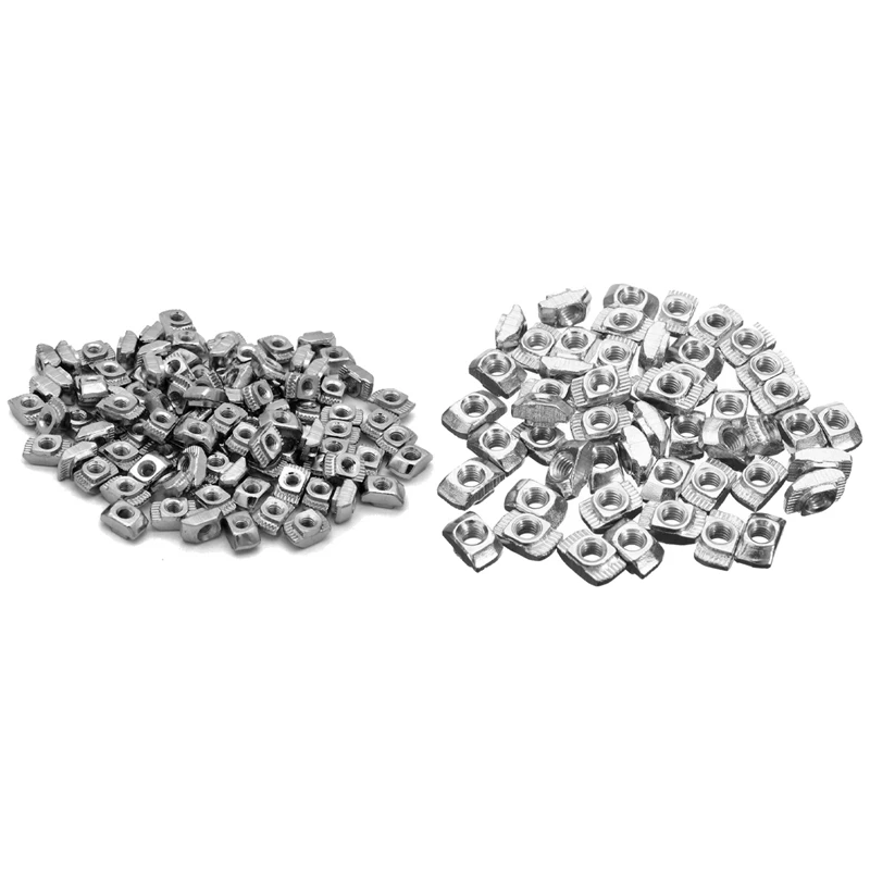 

100 Pcs Post Assembly M3 T Nut For 2020 Profile & 50Pcs M4-20 T-Nut Female Thread T Slot Hammer Head Drop In Nut