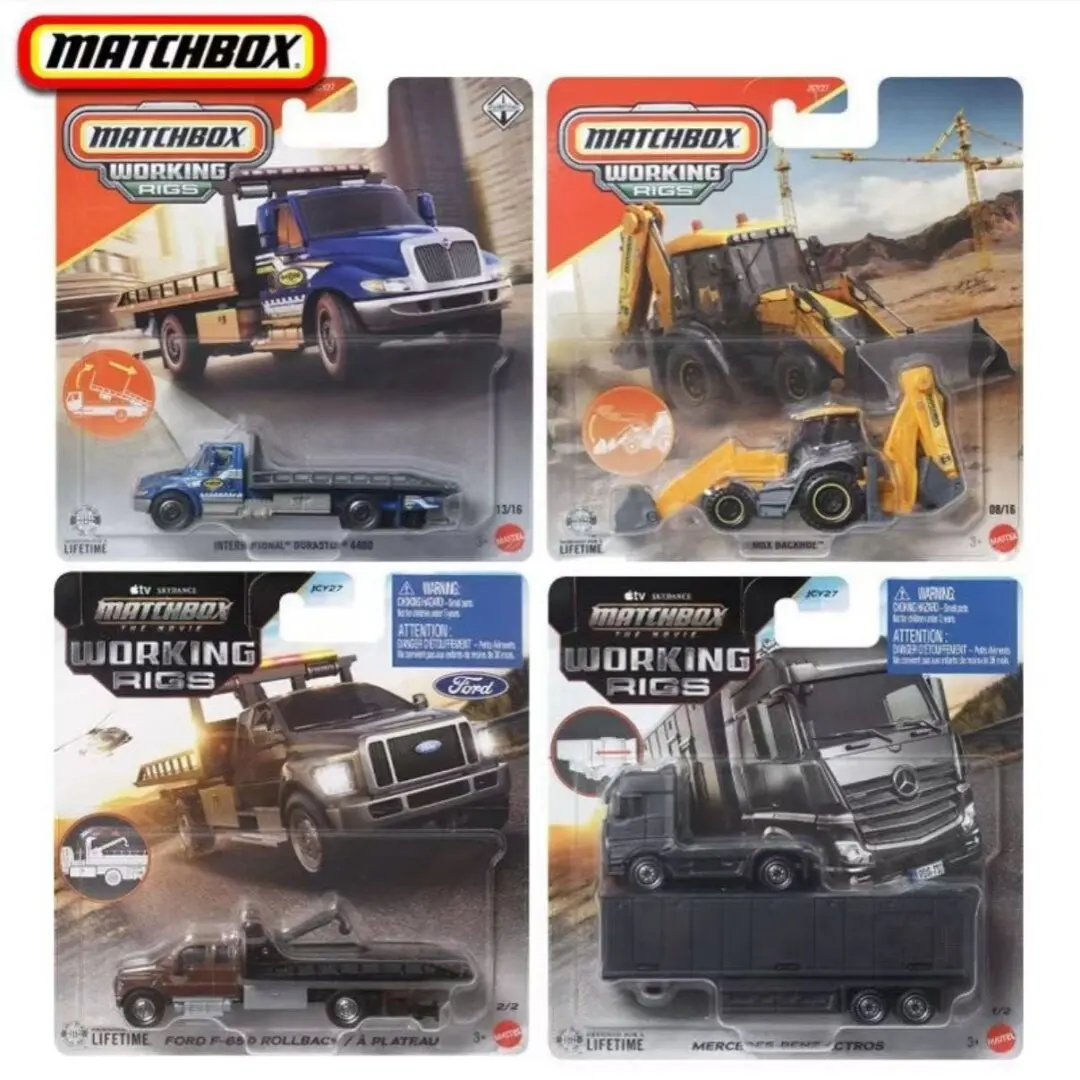 Фото Коллекционная модель грузовика Matchbox: Рабочая техника JCY27-J из сплава, Mercedes-Benz, Ford, International, для коллекционирования №2
